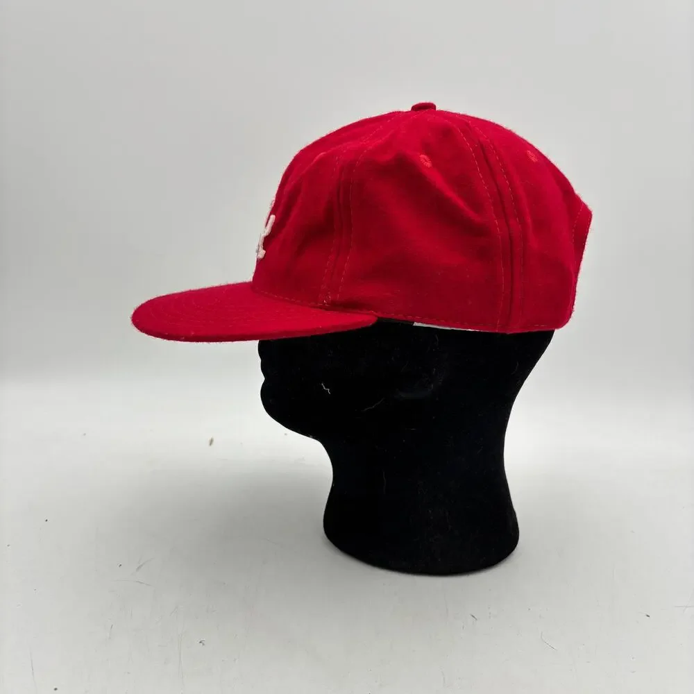 Vintage Ebbets Field Flannels Los Angeles Dodgers LA Wool Leather Strapback Hat